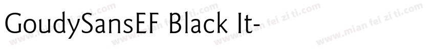 GoudySansEF Black It字体转换